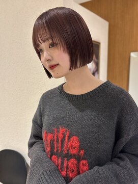 ヤイエ 青山店(yiye) ハンサムショートボブ前髪くびれショートボブ前下がりショート