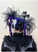 カッコ可愛い系！『V系っぽいツインテールちらし盛り』