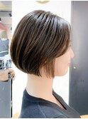 ボブショートボブ縮毛矯正ベージュグレージュ門前仲町