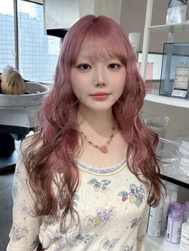 ベレーザ 渋谷(BELEZA) 13619ブリーチ&ダブルカラー韓国レイヤーラベンダーピンク