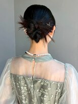 ナカオコアフュール(NAKAO COIFFURE)&nbsp;結婚式アレンジ お団子 カチモリ タイトアレンジ お呼ばれ