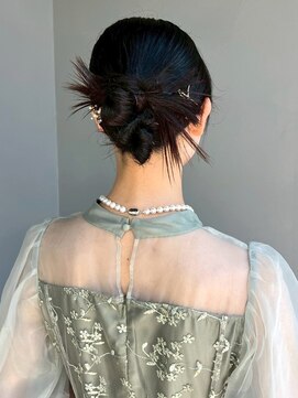 ナカオコアフュール(NAKAO COIFFURE) 結婚式アレンジ お団子 カチモリ タイトアレンジ お呼ばれ