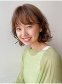 パーマ ボブパーマ ミディアムパーマ ボブカット 伸ばしかけヘア