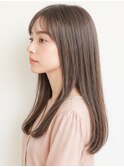 アッシュブラウン細めハイライトレイヤーロングp2大宮20代30代