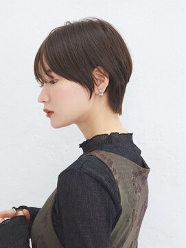 グラ バイ ヘッドライト 神戸三宮店(GRAS by HEADLIGHT) グランマッシュショート暗めカラーデザインカラーココアブラウン