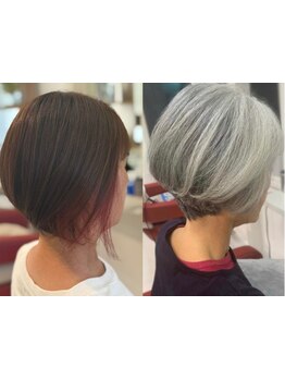 気になり始めた白髪をおしゃれに染める♪髪をいたわりながら、ダメージレスで艶やかな髪色を実現します！