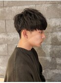 刈り上げショートマッシュニュアンスパーマ
