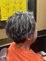 ヒロギンザバーバーショップ 大宮店(HIRO GINZA BARBER SHOP)&nbsp;シルバーメッシュツイスパ/大宮/メンズカット/ハイライト
