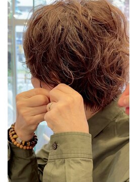 アース 栄店(HAIR&MAKE EARTH) earthショートレイヤーボブミルクティー丸みショートボブ