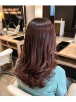 ヘアサロン ビビット 志紀店(VIVIT)&nbsp;ピンクブラウン系カラー×レイヤーカット