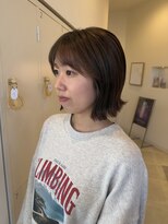 サラ ビューティー サイト 古賀店(SARA Beauty Sight)&nbsp;【外ハネボブ】ナチュラルカラー/柔らか/上品/オリーブベージュ