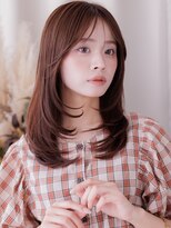 カバーヘア ブリス 志木南口駅前店(COVER HAIR bliss)&nbsp;ブリーチなしモカブラウンツーウェイバングシャギーカット20代a