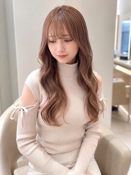 アースコアフュールボーテ 新潟中野山店 (EARTH coiffure beaute) ミルクティーベージュ_韓国ヘア_顔周りレイヤー_ヨシンモリ