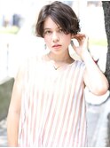 ストレートパーマ黒髪アッシュショートボブ/20代30代40代/表参道