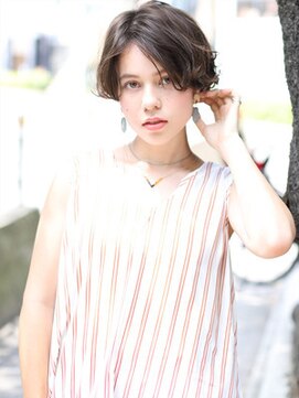 グランド(GRAND) ストレートパーマ黒髪アッシュショートボブ/20代30代40代/表参道