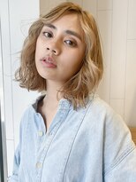 カジュアルボブ_ココアブラウンフリンジウェーブ_77807