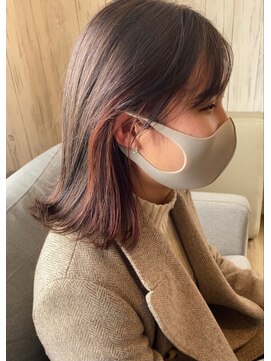 ヘブンリー(heavenly) #インナーカラー#ラベンダー#くすみピンク#ピンクベージュ