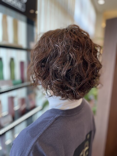 【Perms】コテ巻き風ボブミディアムパーマ