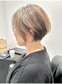 ★ピンクベージュ前髪マチルダボブウルフインナーグレージュ☆