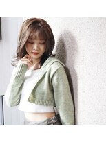 ヘアメイク マルナ 本店(HAIR MAKE MALUNA)&nbsp;【MALUNA ペコ】秋髪へ☆ダークグレー×エアリーミディアム