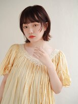 ムク 甲府(muku.)&nbsp;ミディアムヘア/斜めバング/グレージュカラー/甲府駅