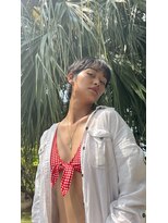 シュシュ 宜野湾店(chou chou)&nbsp;ベリーショート前髪ボブカットリタッチハイトーン韓国カット