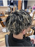 ハイライト波巻きパーマ[西千葉駅/Men's/メンズカット/パーマ]