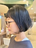 ギグス 星ヶ丘(gigs) 丸みボブ/ぱっつんバング/グレージュカラー