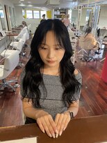 ヘアースペースブルーム プリュス 石橋店(HAIR SPACE BLOOM plus)&nbsp;石橋/ダークブラック/艶カラー/韓国風パーマ