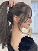 小顔前髪長め前髪
