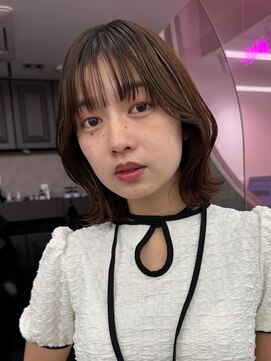 ロンドワン 三宮元町(Lond one) くびれボブ/ブラウンカラー