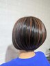 カット+ハイライト+グレイカラー（白髪染め)+トリートメント　￥12,500