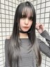 【髪質改善】地毛風酸性ストレート+カット+マスクトリートメント ￥27000