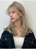ハイライトバレイヤージュダブルカラーケアブリーチ30代40代
