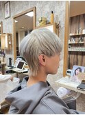 メンズハイトーンウルフカット