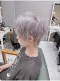 ウルフショート　アッシュグレージュカラー