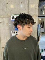 ワークス 下北沢(WORKS) スパイラルパーマツーブロックハイライトスリークマッシュ