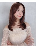 顔周り/小顔/レイヤー/髪質改善/韓国風巻き/ミルクティー/札幌