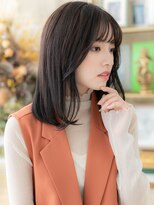 カバーヘア ブリス 志木南口駅前店(COVER HAIR bliss)&nbsp;★ダークグレー大人美人艶感ストレート黒髪ボブディ30代40代★2