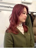 赤と紫◯ふんわりレイヤーカット