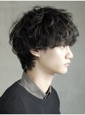 原宿シャドウパーマ無造作パーマラウンドマッシュウルフ刈り上げ