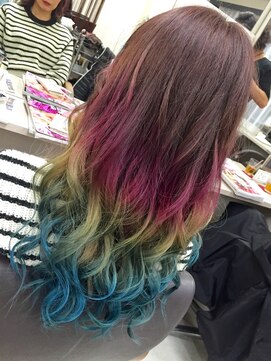 ネクスト 池袋(NEXT) 【原色マニパニヘア】毛先グラデーション★