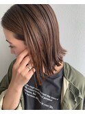 パチっと切りっぱなしボブ/ことりベージュ/ニュアンスカラー