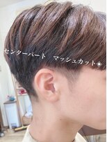 ヘアサロン バス(hair salon bath.) センターパートマッシュ