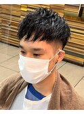 ツーブロックショート/ツーブロックパーマ/刈り上げ/黒髪