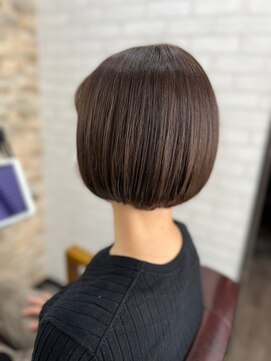 ハサミバイアトリエナガノ 千葉(8sami by atelier nagano) デザインカラー／レイヤーカット/ウエットヘア/オリーブベージュ