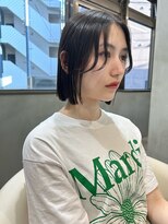 グロー 大宮(GLROW)&nbsp;顔周りカット　ぷつっとボブ　センターパート haruhi【大宮】