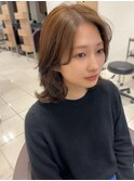 １２トーンベージュ×韓国風カット