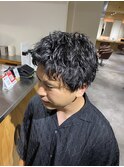 無造作スパイキーショート ツイスパ ニュアンスパーマ 短髪 大人