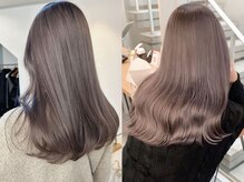 ミルクティーグレージュ＊ブリーチなしダブルカラー